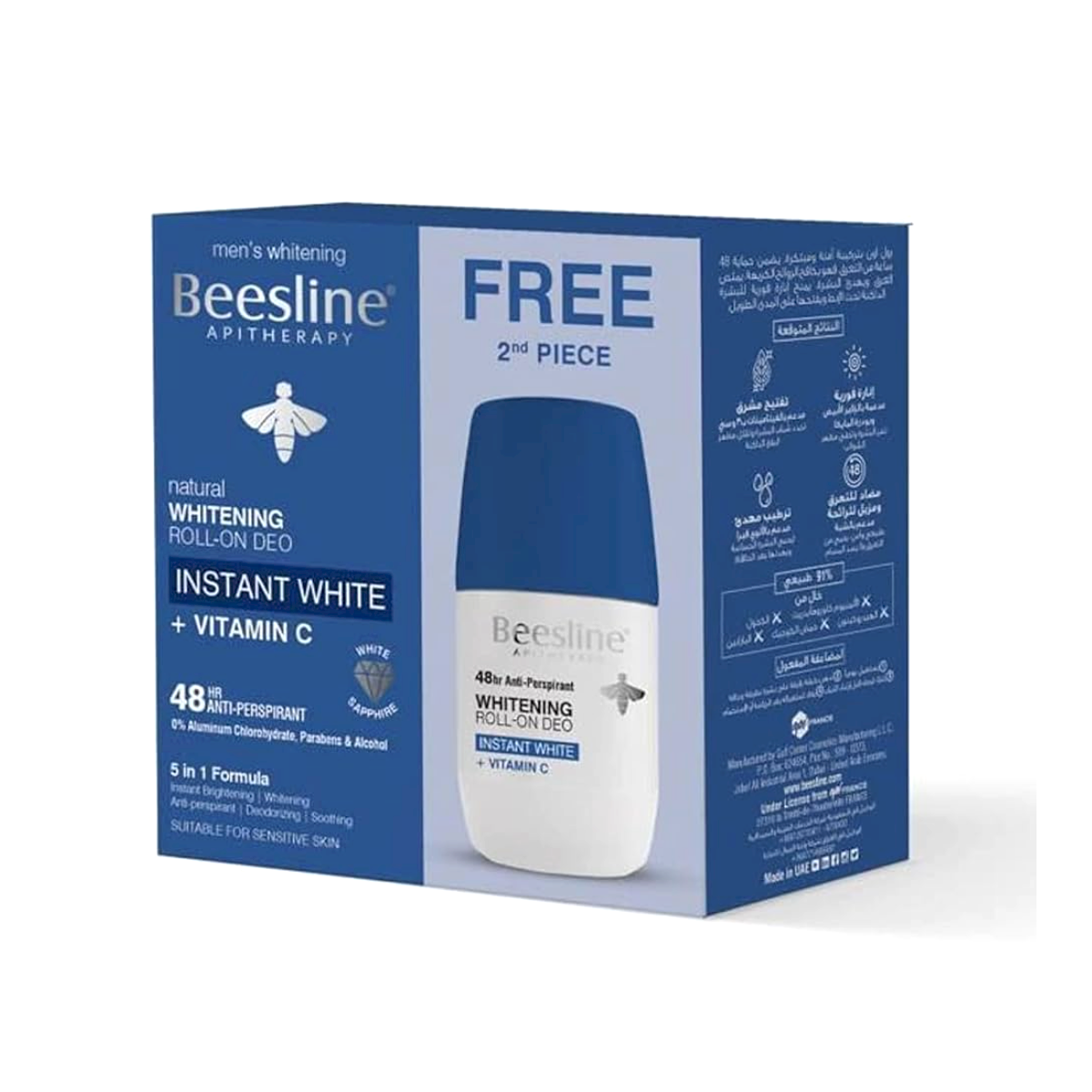 Beesline Whitening Roll On Deo Instant White-Vit.C 1+1