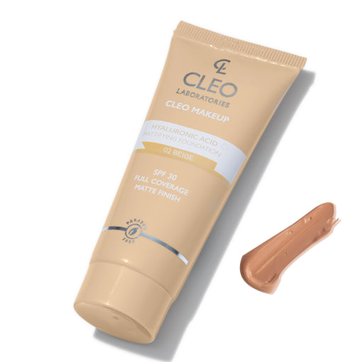 Cleo Hyaluronic acid Mattifying Foundation Beige 02__