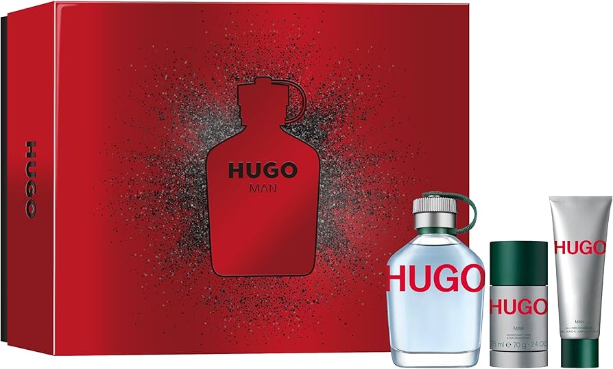Hugo Man Gift Set for Men - Eau de Toilette - 3 Pcs (125ml EDT + Deo Stick 75ml + Shower Gel 50ml)