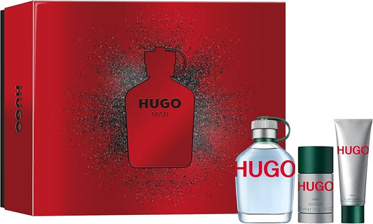 Hugo Man Gift Set for Men - Eau de Toilette - 3 Pcs (125ml EDT + Deo Stick 75ml + Shower Gel 50ml)