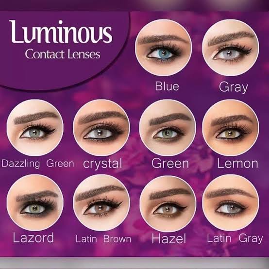 Luminous Colored Contact Lenses